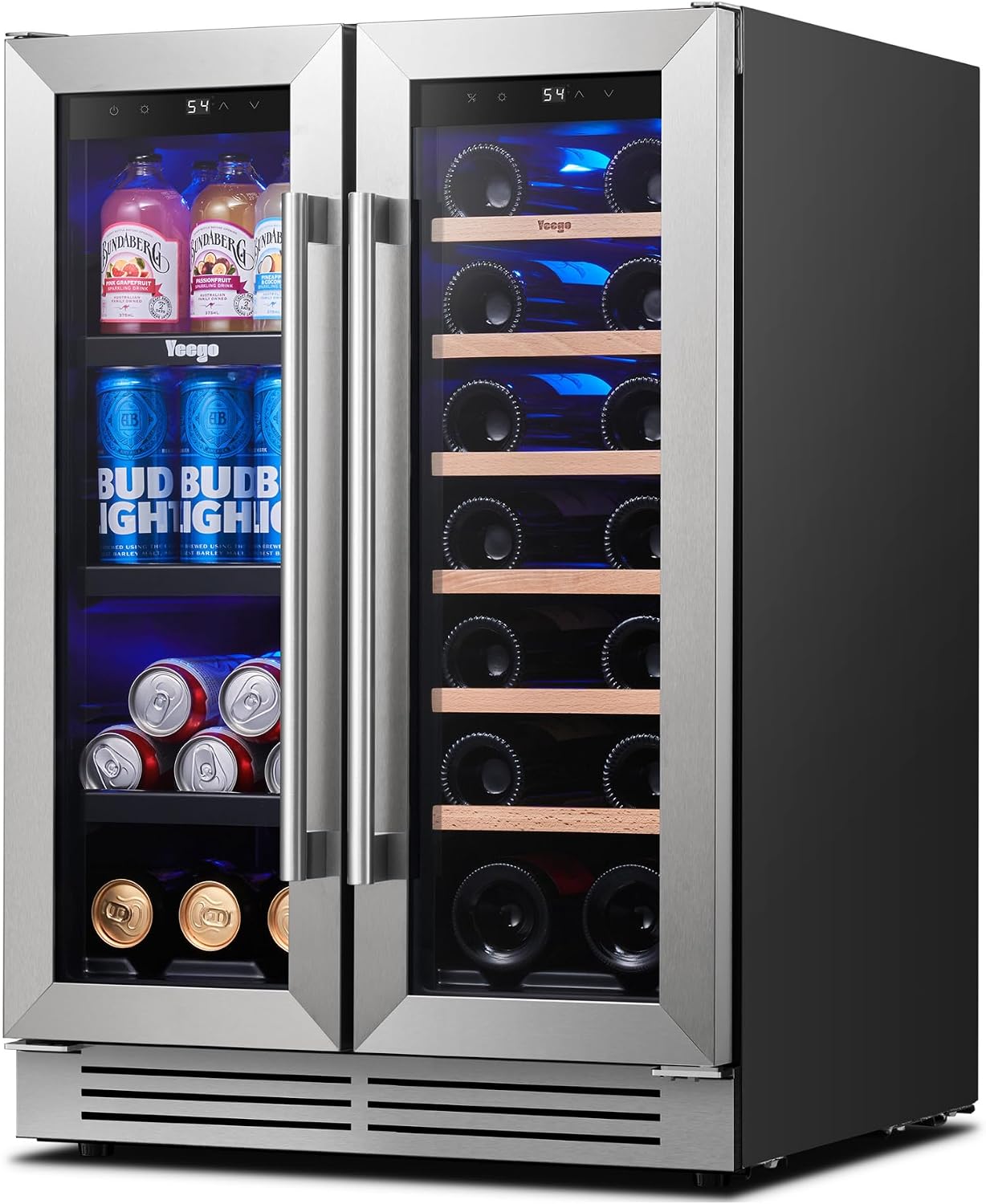 Wine Beer Cooler Fridge - Yeego 24 Inch Wine and Beverage