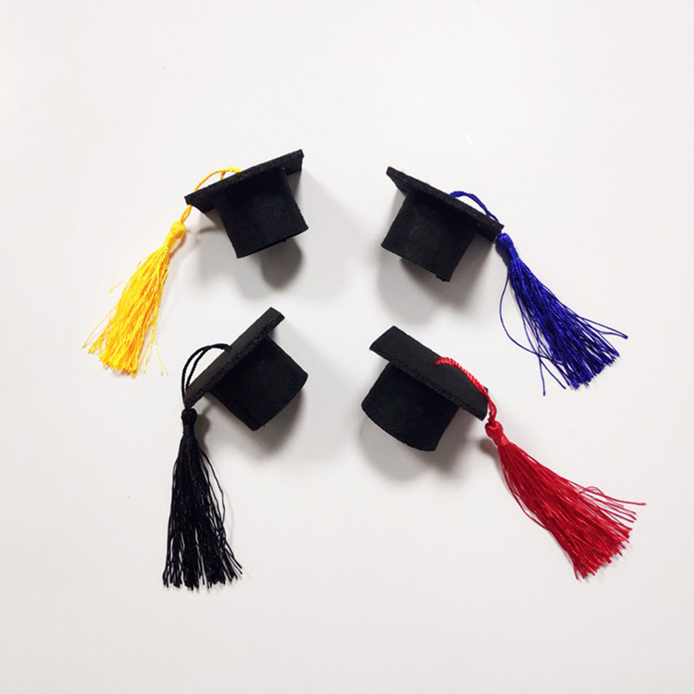 Wine Beer Hat - 6Pcs Mini Doctoral Wine Bottle Cap