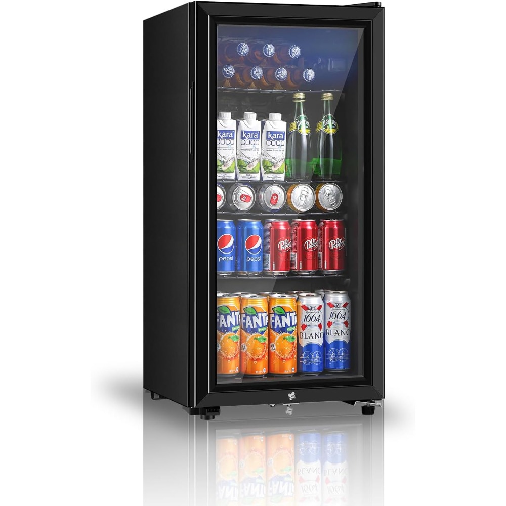 Wine Beer Cooler Fridge - Beverage Refrigerator, Three Point Two Cubic