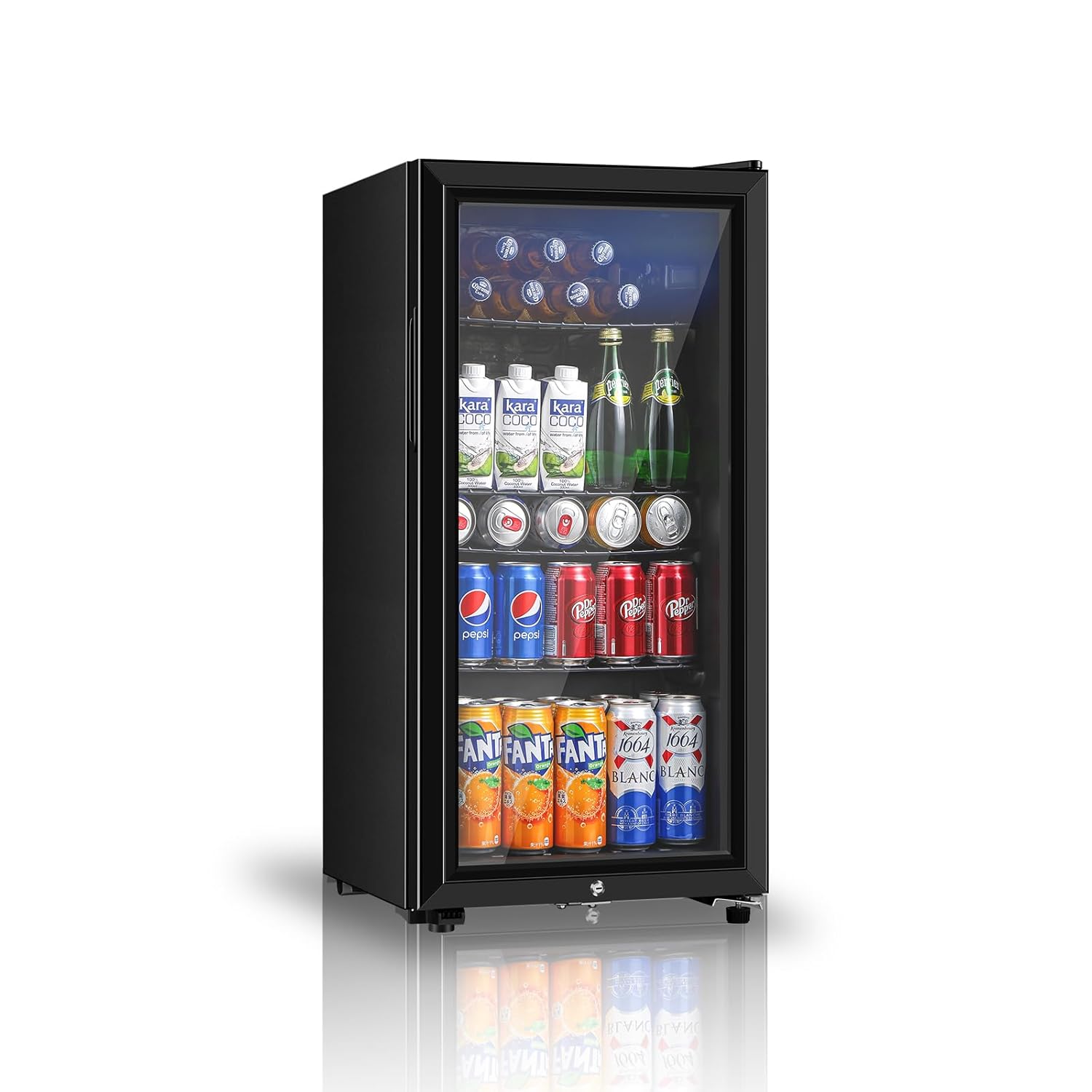 Wine Beer Cooler Fridge - Beverage Refrigerator, 3.2 Cu.ft Mini Fridge