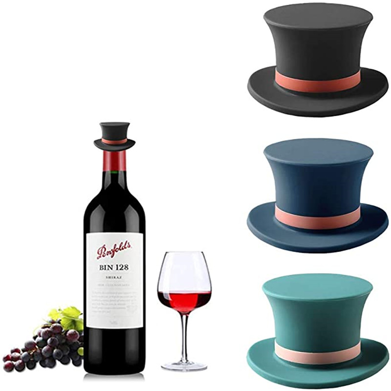 Wine Beer Hat - Creative Hat Shape Silicone Wine Bottle