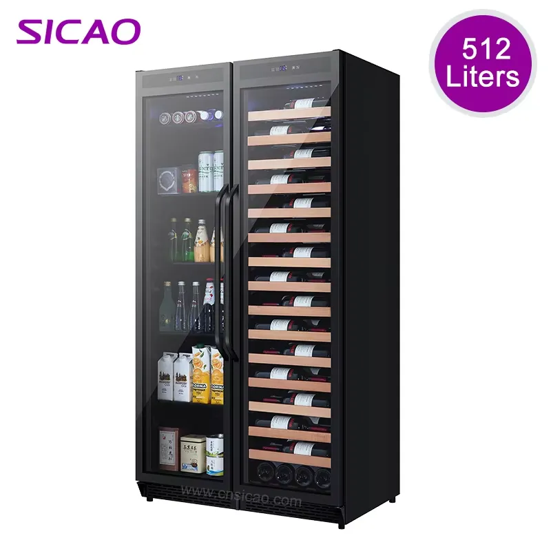 Wine Beer Cooler Fridge - Built In Beverage Fridge Double Door