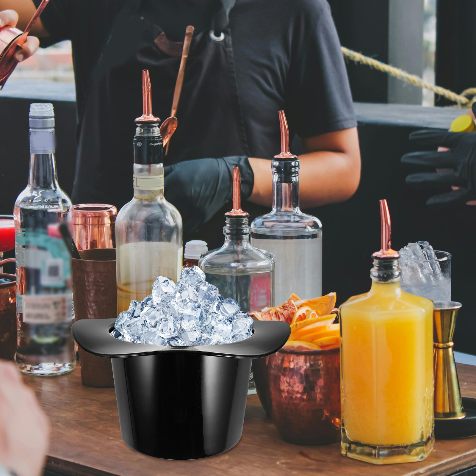 Wine Beer Hat - 1200Ml Elegant Hat Shaped Ice Bucket