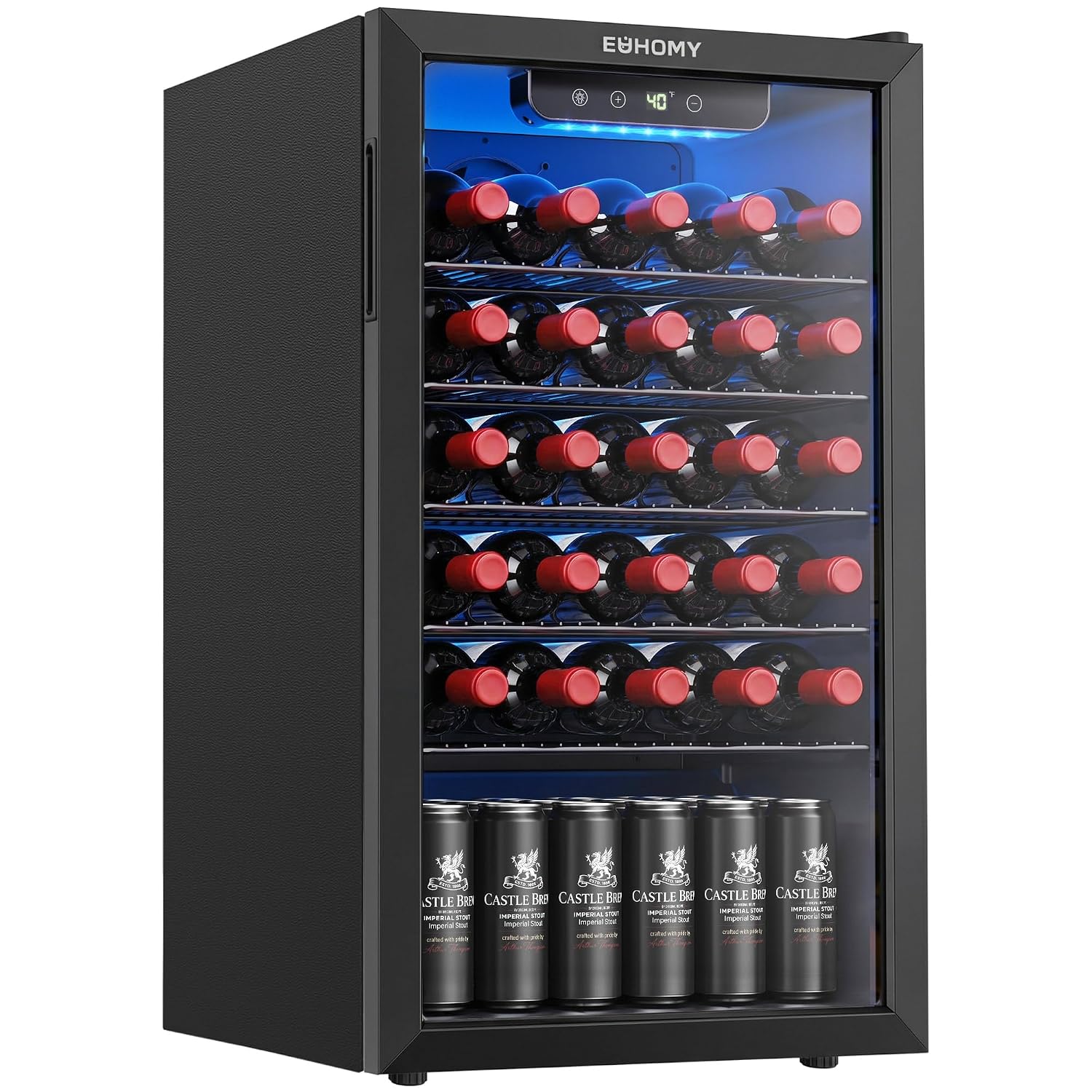 125 Can Beverage Cooler with G - Wine Beer Cooler Fridge 评论和价格