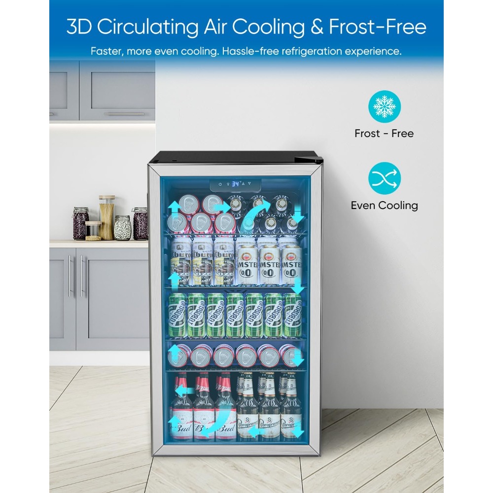 Beverage Refrigerator Cooler - - Wine Beer Cooler Fridge 评论和价格