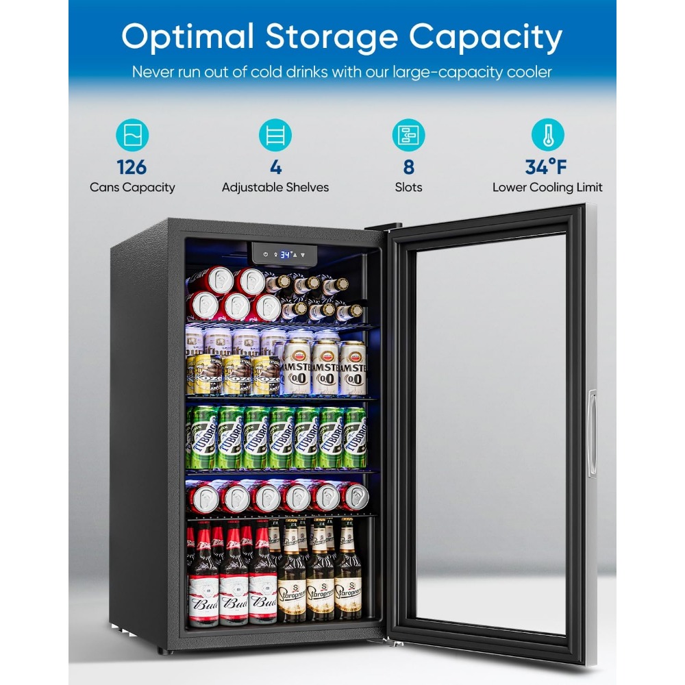 Beverage Refrigerator Cooler - - Wine Beer Cooler Fridge 评论和价格