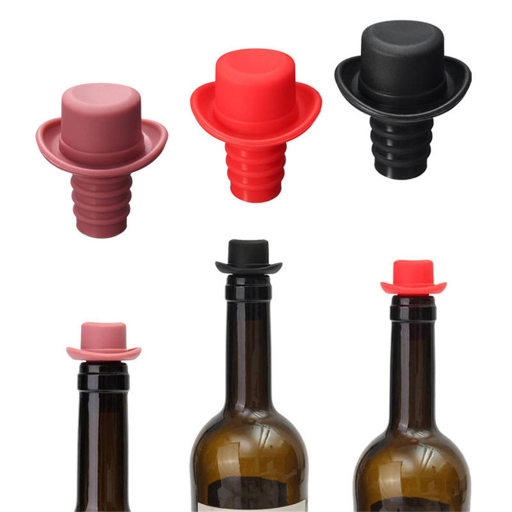 5Pcs Hat-Shaped Silicone Wine  - Wine Beer Hat 评论和价格