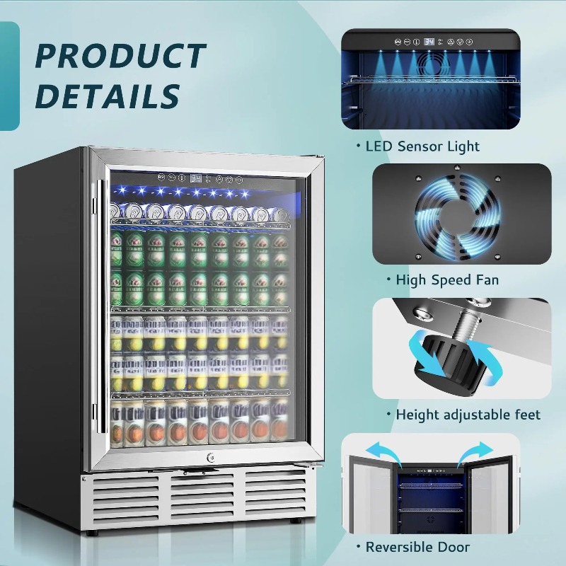Beverage Refrigerator 24Inch 1 - Wine And Beer Undercounter Fridge 评论和价格