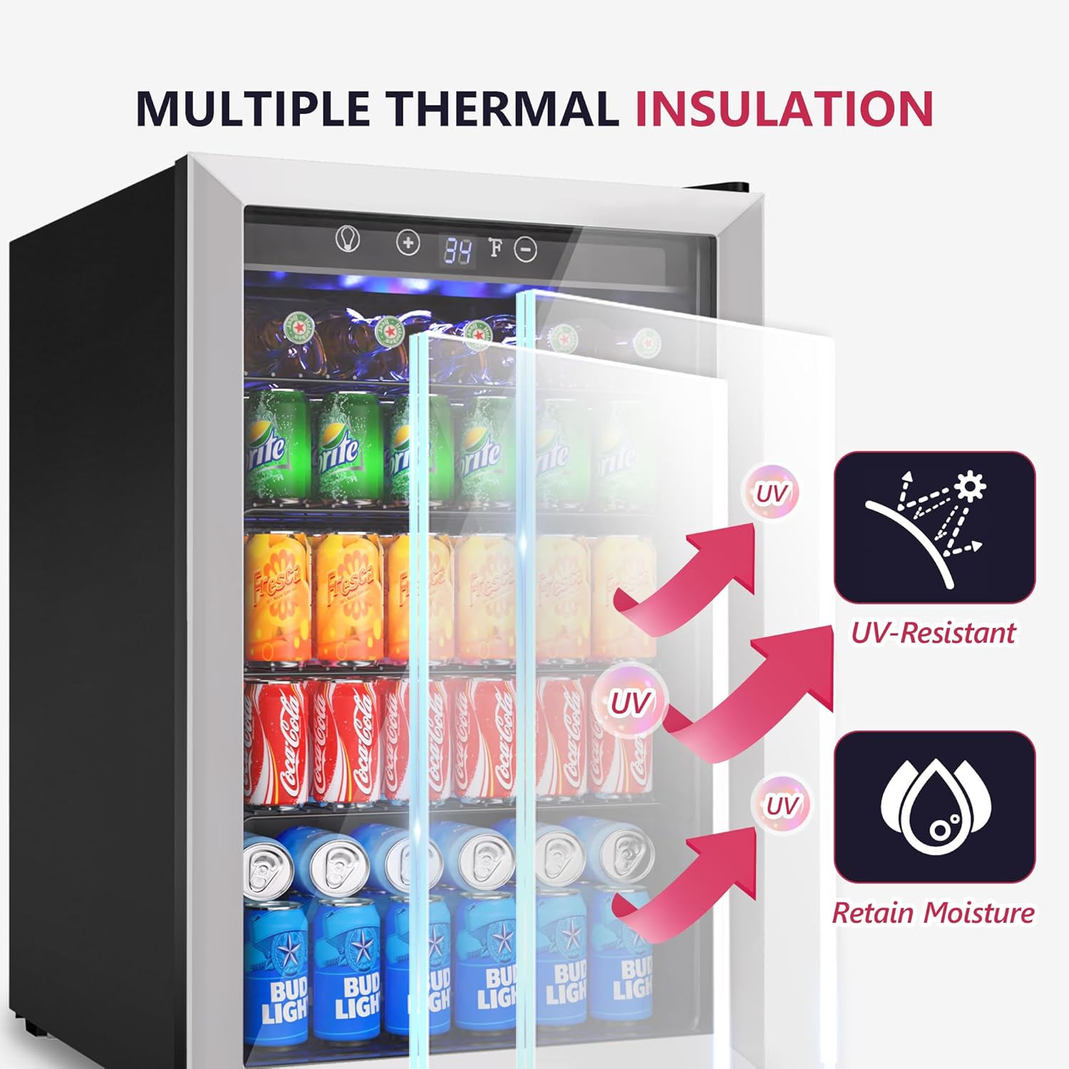 4.5 Cu.ft Beverage Refrigerato - Wine Beer Cooler Fridge 评论和价格
