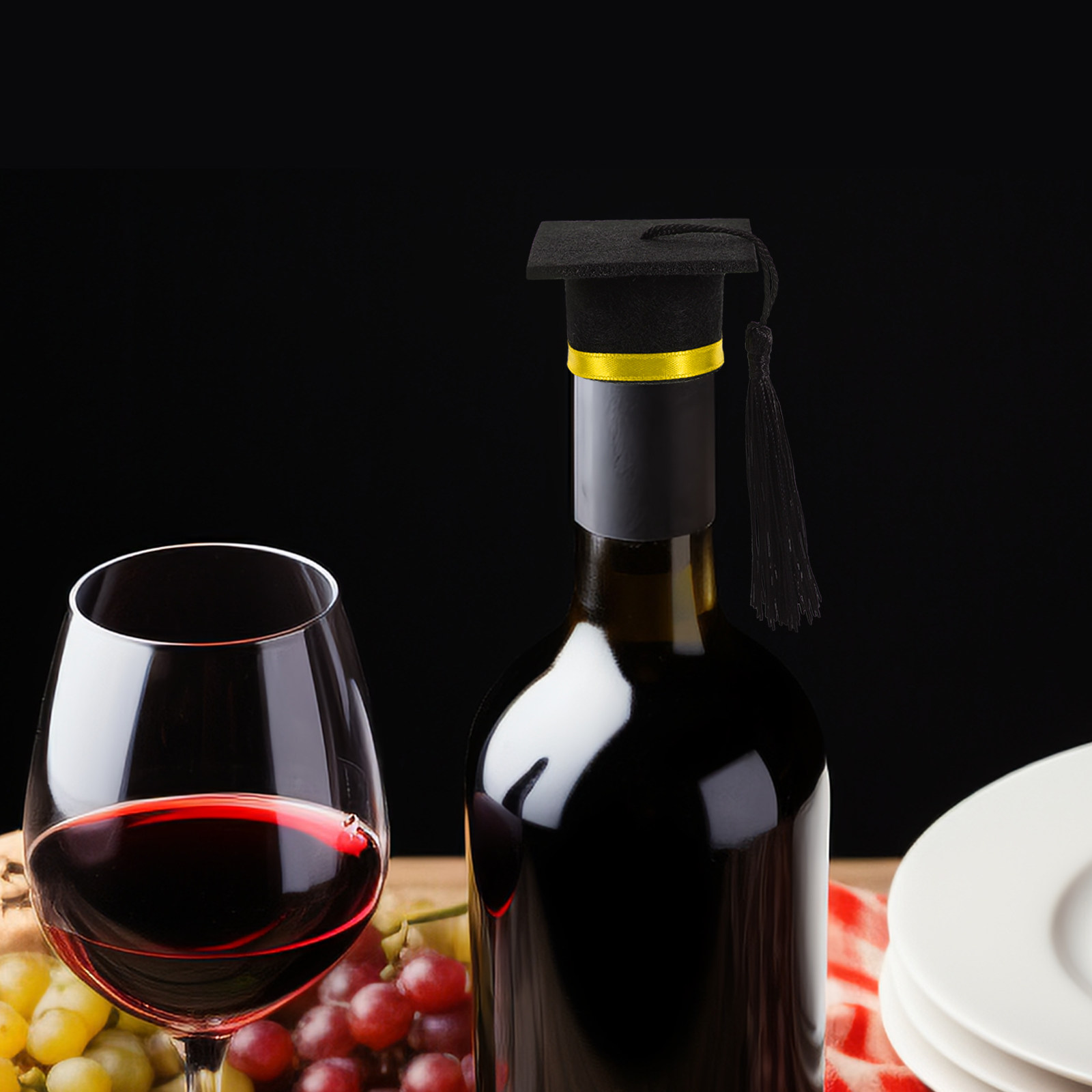4Pcs Graduation Hat Jar Topper - Wine Beer Hat 评论和价格