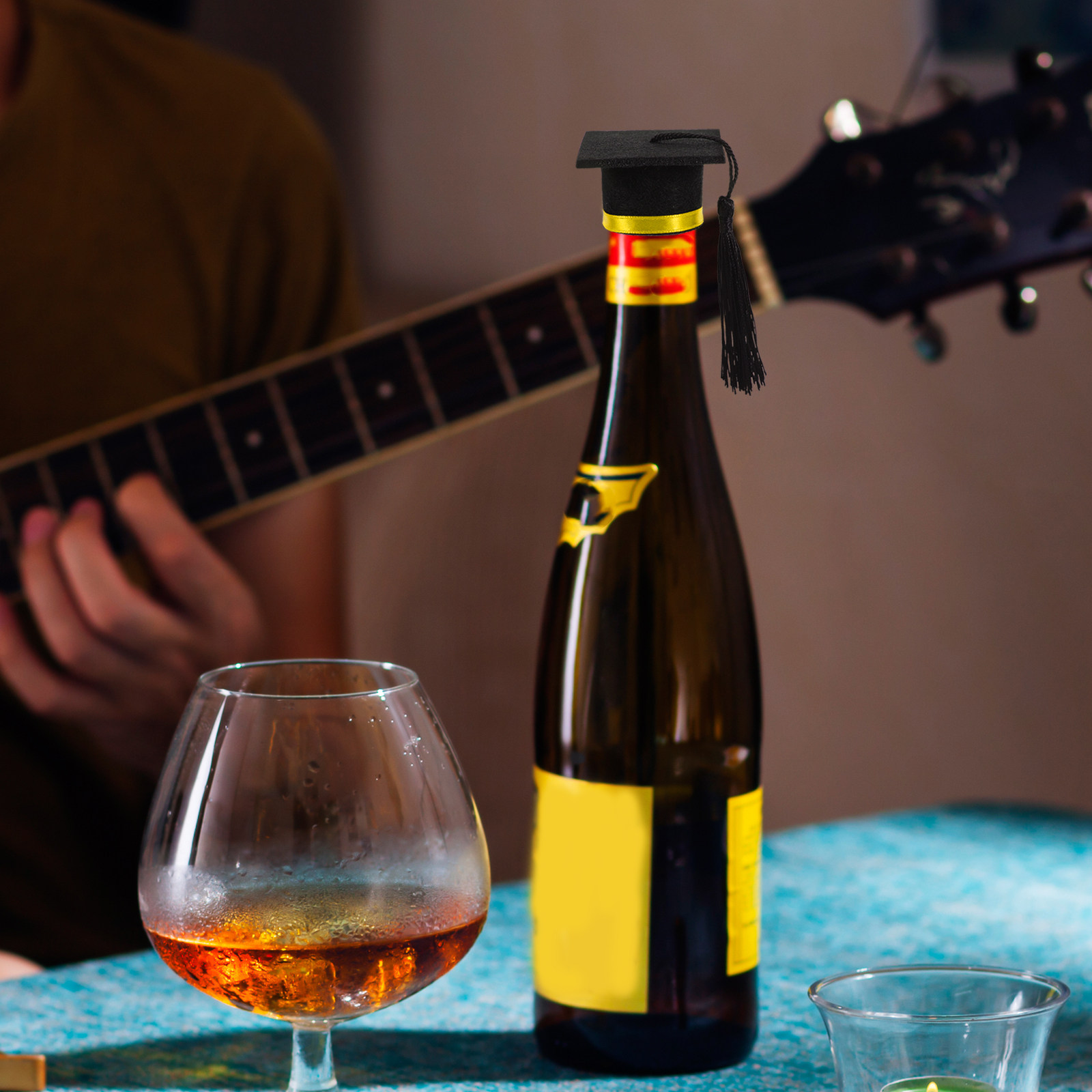 4Pcs Graduation Hat Jar Topper - Wine Beer Hat 评论和价格