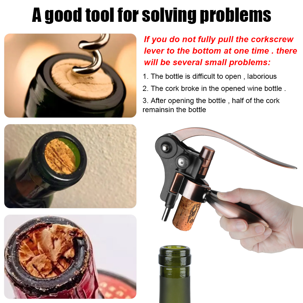 Bar Lever Corkscrew Zinc Alloy - Cork Screw Lever 评论和价格