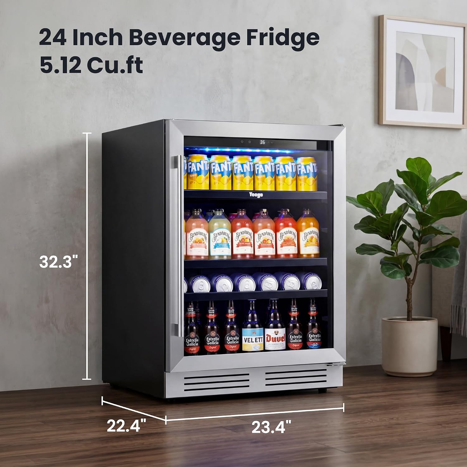 24 Inch Beverage Cooler Fridge - Wine And Beer Undercounter Fridge 评论和价格