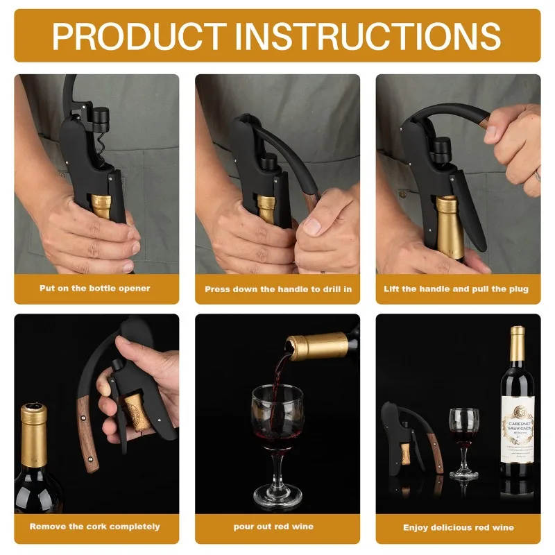 Gooseneck Wine Opener-Manual L - Cork Screw Lever 评论和价格