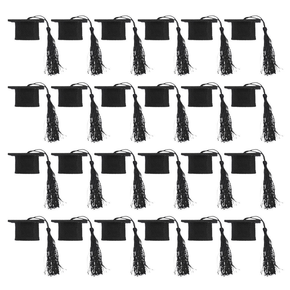 24Pcs Mini Graduation Cap Topp - Wine Beer Hat 评论和价格