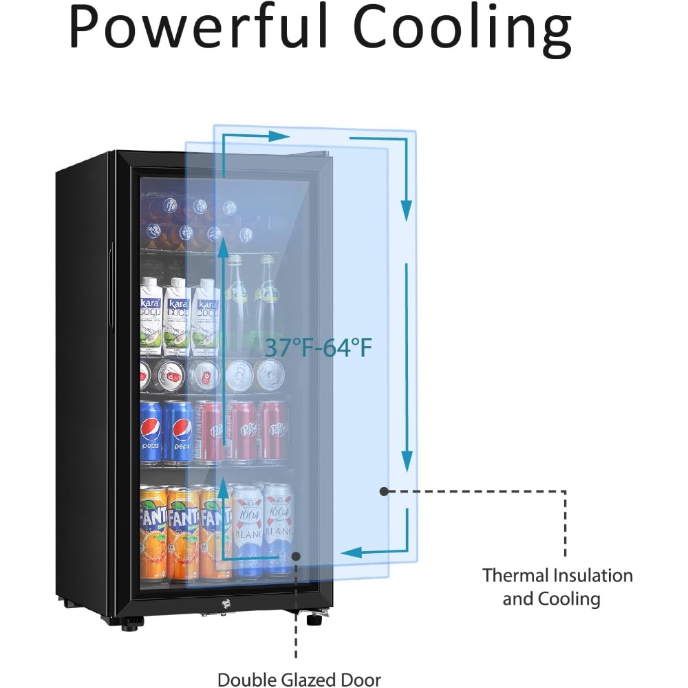Beverage Refrigerator, Three P - Wine Beer Cooler Fridge 评论和价格