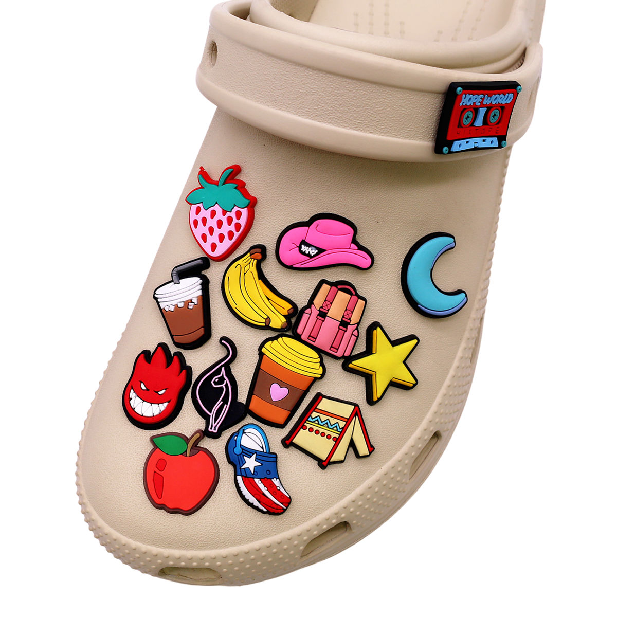 1 Pcs Novelty Shoe Charms Acce - Wine Beer Hat 评论和价格