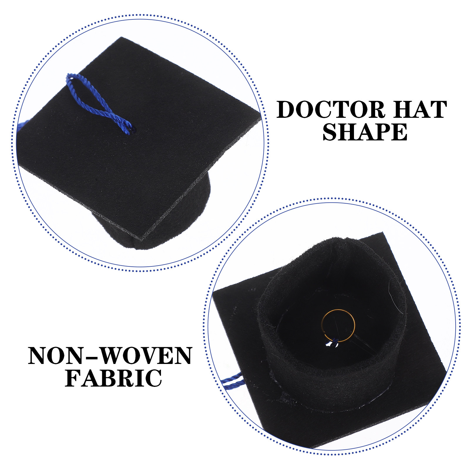 6Pcs Doctoral Hat Wine Bottle  - Wine Beer Hat 评论和价格