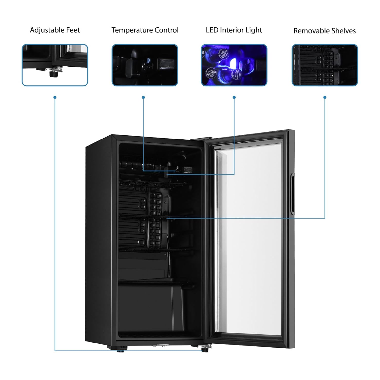 Beverage Refrigerator, 3.2 Cu. - Wine Beer Cooler Fridge 评论和价格