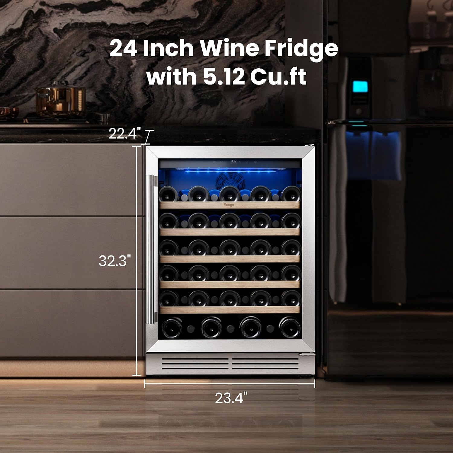 Yeego Wine Fridge Cooler - 24  - Wine Beer Cooler Fridge 评论和价格