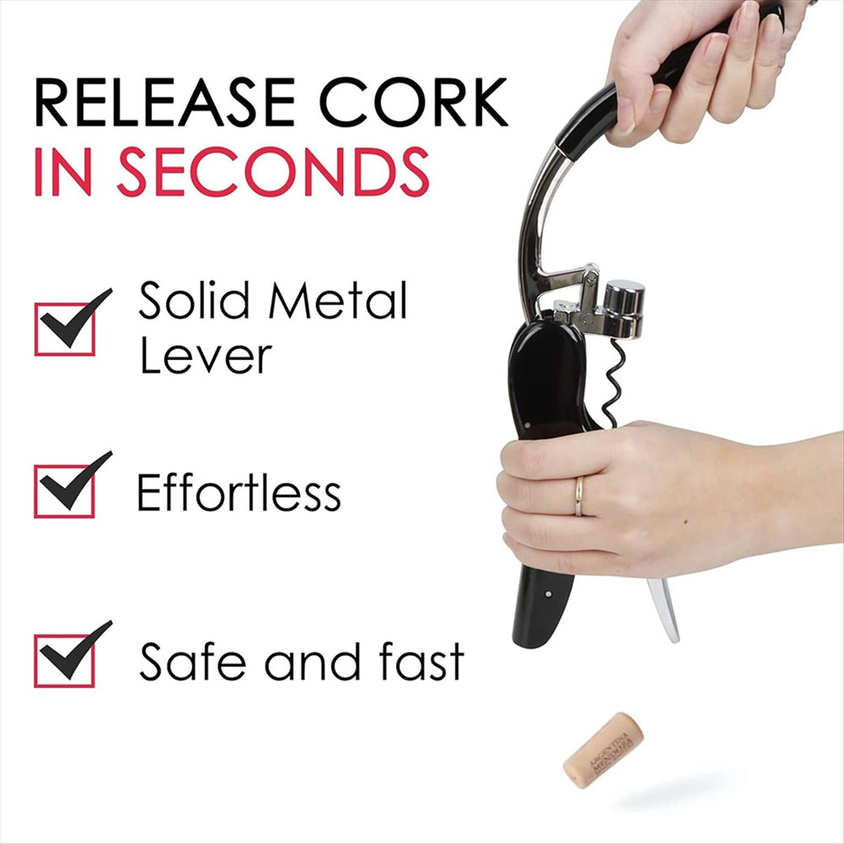 A24I Stainless Steel Wine Bott - Cork Screw Lever 评论和价格