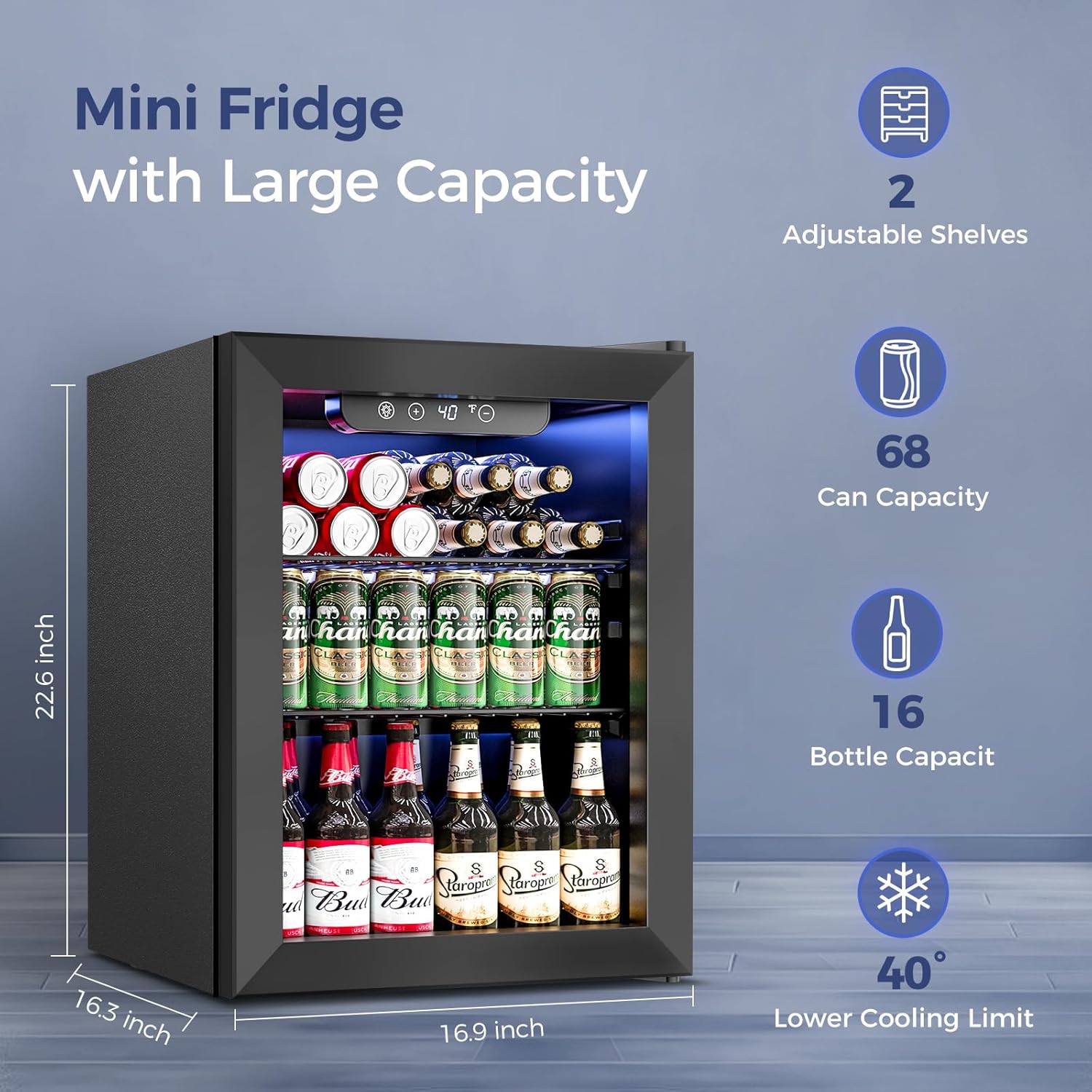 1.7 Cu.Ft Beverage Refrigerato - Wine Beer Cooler Fridge 评论和价格