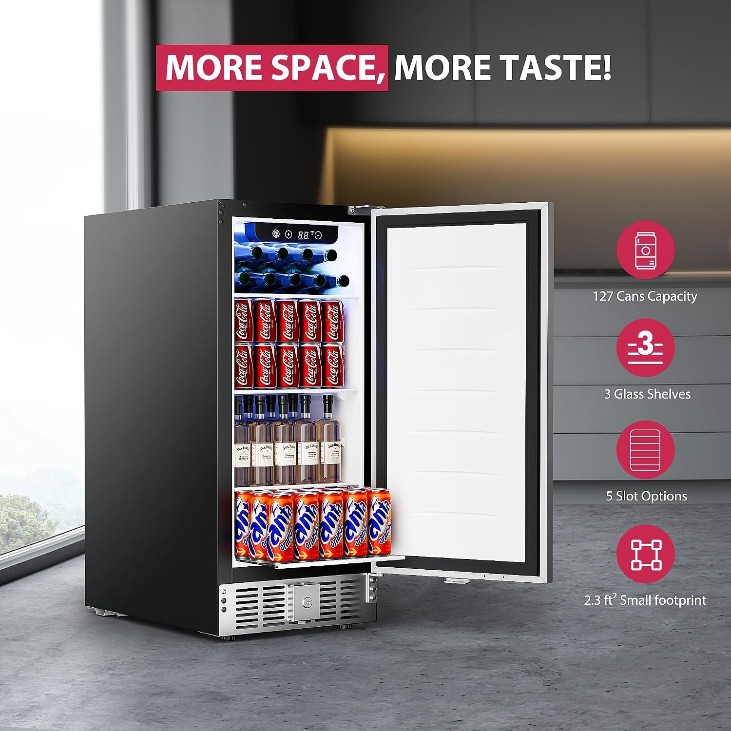 15 Inch Beverage Cooler Under  - Wine And Beer Undercounter Fridge 评论和价格